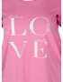 Zizzi Tricou 'Vvera' roz deschis / alb - Pled.ro