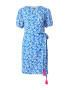 Zwillingsherz Rochie azur / alb - Pled.ro