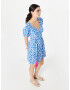 Zwillingsherz Rochie azur / alb - Pled.ro