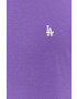 47brand tricou din bumbac MLB Los Angeles Dodgers culoarea violet cu imprimeu - Pled.ro