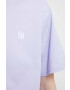 47brand tricou din bumbac MLB New York Yankees culoarea violet cu imprimeu - Pled.ro