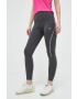 4F leggins de alergare culoarea gri neted - Pled.ro