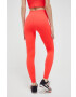 4F leggins de antrenament culoarea rosu neted - Pled.ro