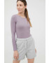 4F longsleeve femei culoarea violet - Pled.ro