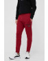 4F pantaloni de trening din bumbac culoarea bordo neted - Pled.ro