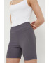 4F pantaloni scurti femei culoarea roz neted high waist - Pled.ro