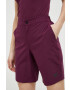 4F pantaloni scurți outdoor culoarea violet neted medium waist - Pled.ro