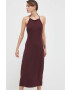 4F rochie culoarea bordo midi mulata - Pled.ro