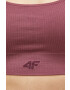 4F sutien sport culoarea bordo neted - Pled.ro