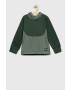 Abercrombie & Fitch bluza copii culoarea verde cu glugă neted - Pled.ro