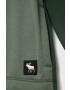 Abercrombie & Fitch bluza copii culoarea verde cu glugă neted - Pled.ro