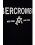 Abercrombie & Fitch bluza copii culoarea negru cu glugă neted - Pled.ro