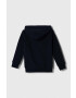 Abercrombie & Fitch bluza copii culoarea albastru marin cu glugă neted - Pled.ro