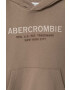 Abercrombie & Fitch bluza copii culoarea bej cu glugă modelator - Pled.ro