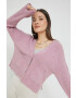 Abercrombie & Fitch cardigan din amestec de lana femei culoarea violet - Pled.ro