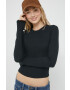 Abercrombie & Fitch longsleeve femei culoarea negru - Pled.ro