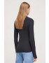 Abercrombie & Fitch longsleeve femei culoarea negru - Pled.ro