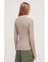 Abercrombie & Fitch longsleeve femei culoarea maro - Pled.ro