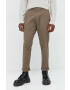 Abercrombie & Fitch pantaloni barbati culoarea maro cu fason chinos - Pled.ro