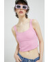 Abercrombie & Fitch top femei culoarea roz - Pled.ro