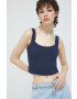 Abercrombie & Fitch top femei culoarea albastru marin - Pled.ro