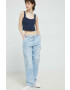 Abercrombie & Fitch top femei culoarea albastru marin - Pled.ro