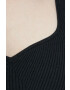 Abercrombie & Fitch top femei culoarea negru - Pled.ro