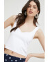 Abercrombie & Fitch top femei culoarea alb - Pled.ro