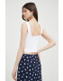 Abercrombie & Fitch top femei culoarea alb - Pled.ro