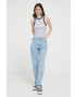 Abercrombie & Fitch top femei culoarea albastru marin - Pled.ro