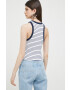 Abercrombie & Fitch top femei culoarea albastru marin - Pled.ro