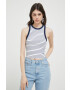 Abercrombie & Fitch top femei culoarea albastru marin - Pled.ro