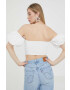 Abercrombie & Fitch top culoarea alb - Pled.ro