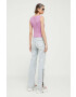 Abercrombie & Fitch top culoarea violet - Pled.ro