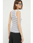 Abercrombie & Fitch top femei culoarea alb - Pled.ro