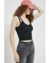 Abercrombie & Fitch top femei culoarea negru - Pled.ro