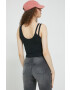 Abercrombie & Fitch top femei culoarea negru - Pled.ro