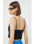 Abercrombie & Fitch top de in culoarea negru - Pled.ro