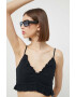 Abercrombie & Fitch top de in culoarea negru - Pled.ro