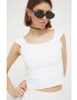 Abercrombie & Fitch top de in culoarea alb - Pled.ro