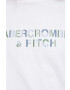 Abercrombie & Fitch tricou din bumbac culoarea alb - Pled.ro