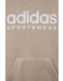 adidas bluza copii culoarea bej cu glugă cu imprimeu - Pled.ro