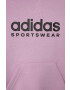 adidas bluza copii culoarea violet cu glugă cu imprimeu - Pled.ro