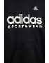 adidas bluza copii FT culoarea negru cu glugă cu imprimeu - Pled.ro