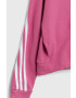 adidas bluza copii G FI 3S culoarea roz cu glugă modelator - Pled.ro