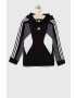 adidas bluza copii U 3S CB HOODIE culoarea negru cu glugă modelator - Pled.ro