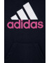 adidas bluza copii U BL 2 HOODIE culoarea albastru marin cu glugă cu imprimeu - Pled.ro