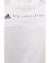 adidas by Stella McCartney Bluză GL7336 femei culoarea alb material neted - Pled.ro