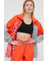 adidas by Stella McCartney geaca sport H59949 culoarea portocaliu de tranzitie oversize - Pled.ro