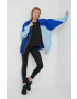 adidas by Stella McCartney geaca sport HA8970 culoarea turcoaz de tranzitie oversize - Pled.ro